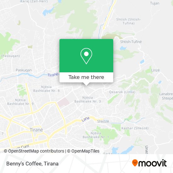 Benny's Coffee map