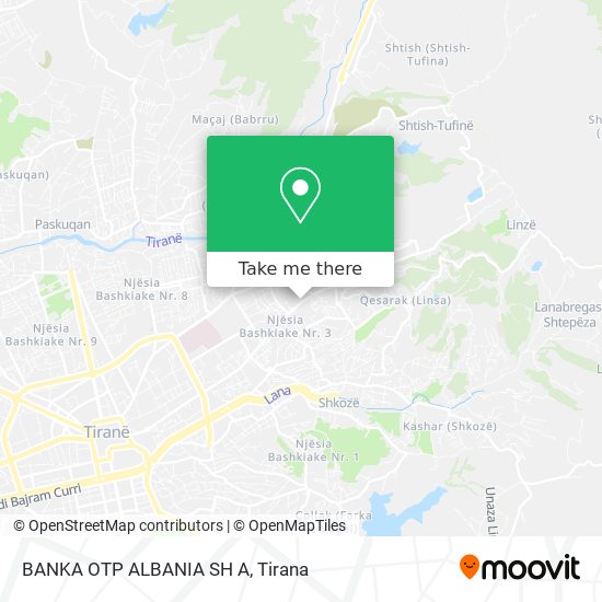 BANKA OTP ALBANIA SH A map