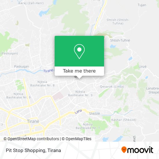 Pit Stop Shopping map