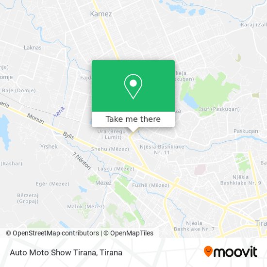Auto Moto Show Tirana χάρτης