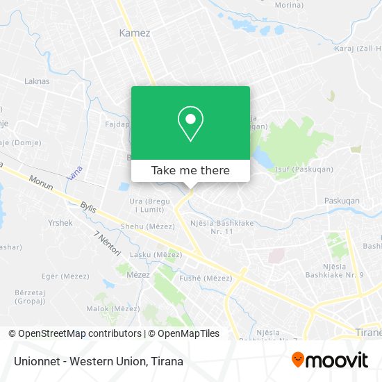 Unionnet - Western Union map