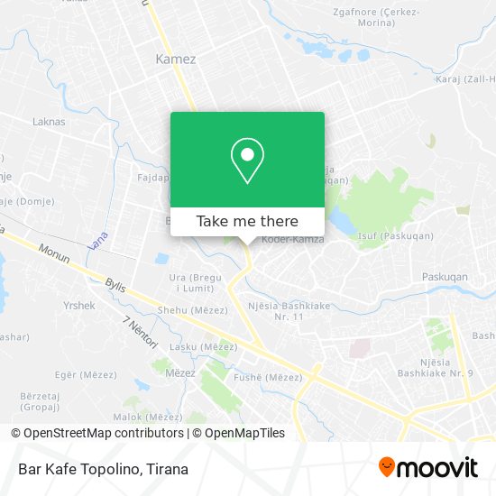 Bar Kafe Topolino χάρτης