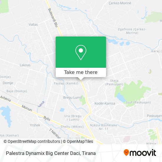 Palestra Dynamix Big Center Daci χάρτης