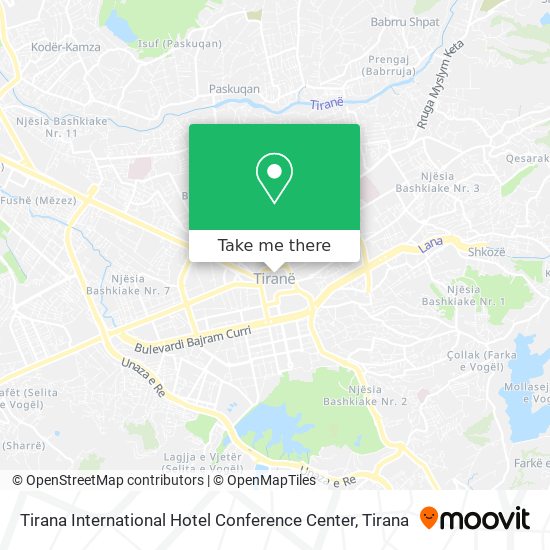Tirana International Hotel Conference Center χάρτης