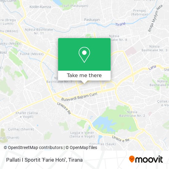 Pallati I Sportit 'Farie Hoti' χάρτης