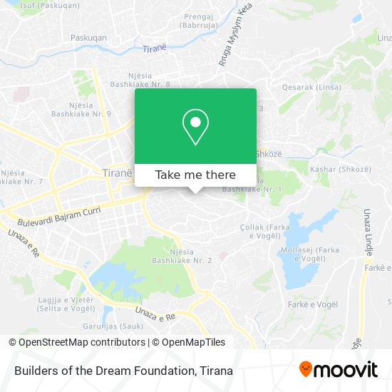 Builders of the Dream Foundation map