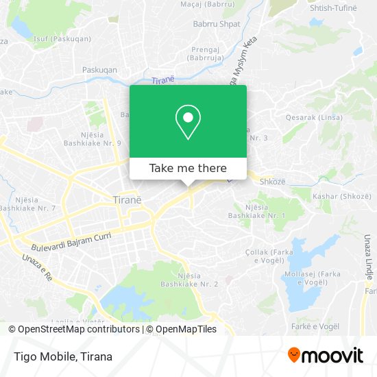 Tigo Mobile map