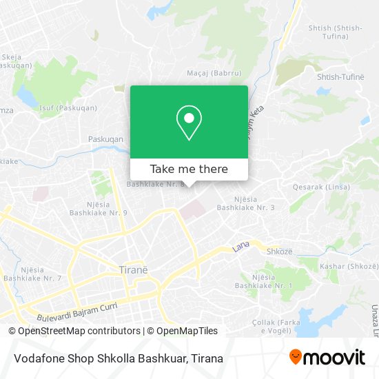 Vodafone Shop Shkolla Bashkuar χάρτης