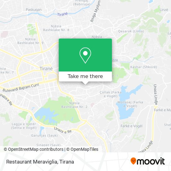 Restaurant Meraviglia map