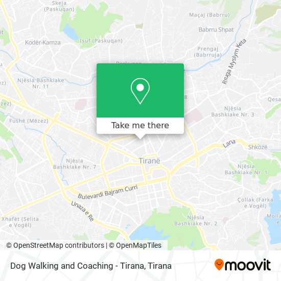 Dog Walking and Coaching - Tirana χάρτης