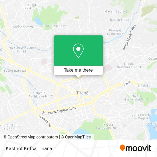 Kastriot Krifca map