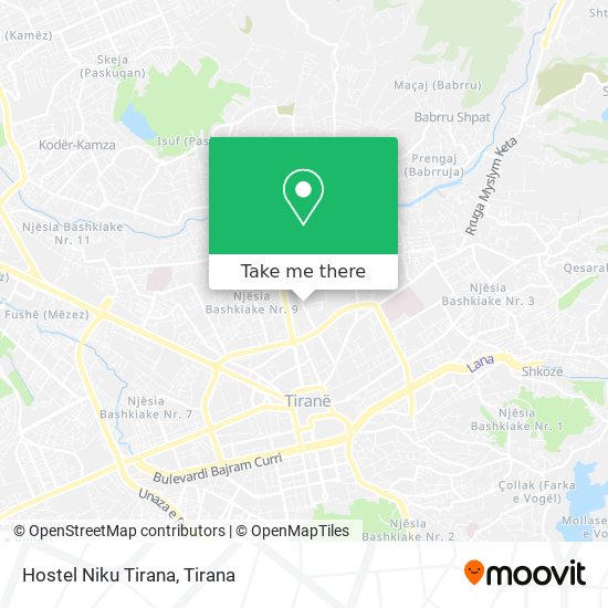 Hostel Niku Tirana χάρτης