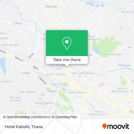 Hotel Kaloshi χάρτης