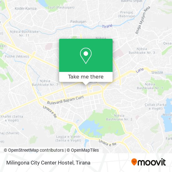 Milingona City Center Hostel map