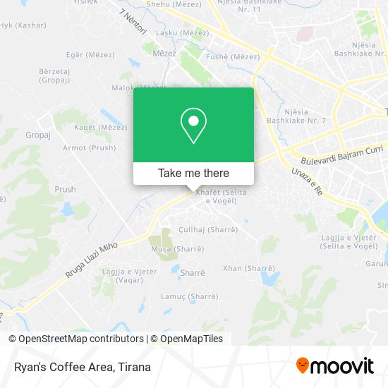 Ryan's Coffee Area map