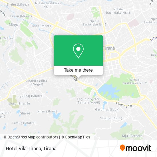 Hotel Vila Tirana map