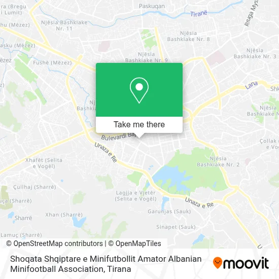 Shoqata Shqiptare e Minifutbollit Amator Albanian Minifootball Association map