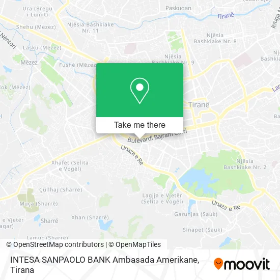INTESA SANPAOLO BANK Ambasada Amerikane map