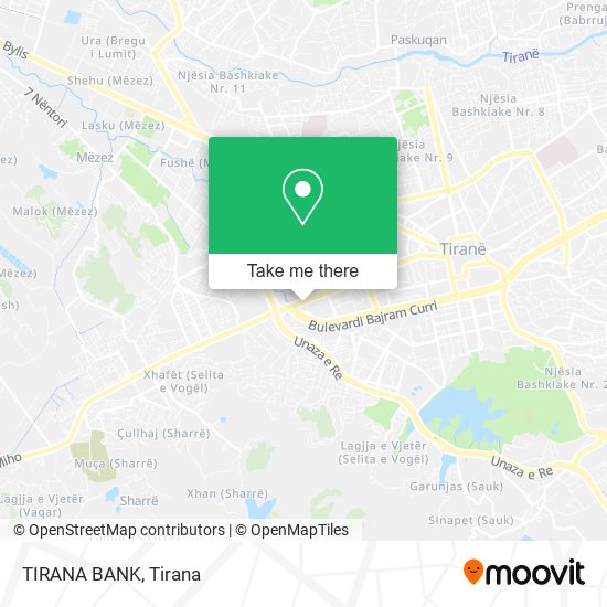 TIRANA BANK map