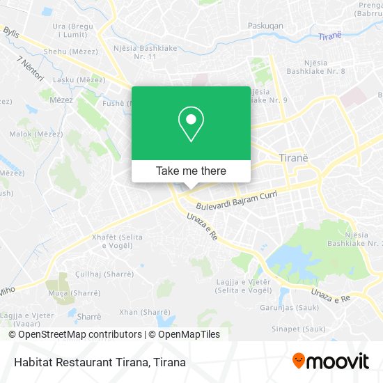 Habitat Restaurant Tirana χάρτης