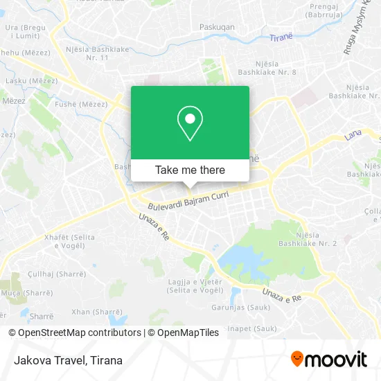 Jakova Travel χάρτης