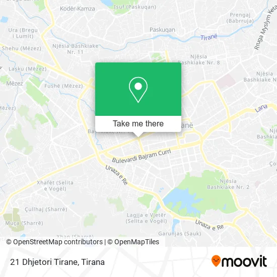 21 Dhjetori Tirane map