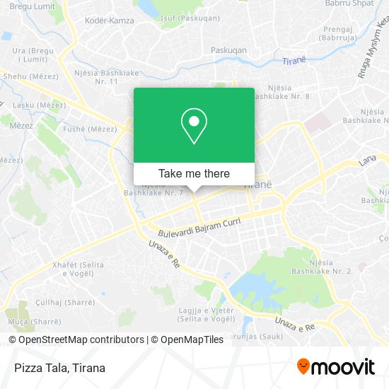 Pizza Tala map