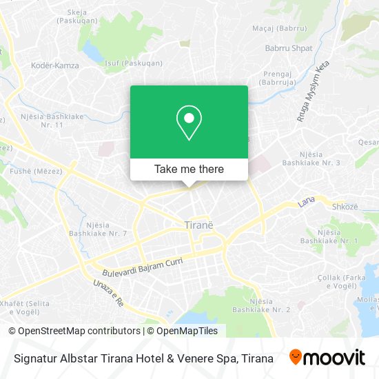 Signatur Albstar Tirana Hotel & Venere Spa χάρτης