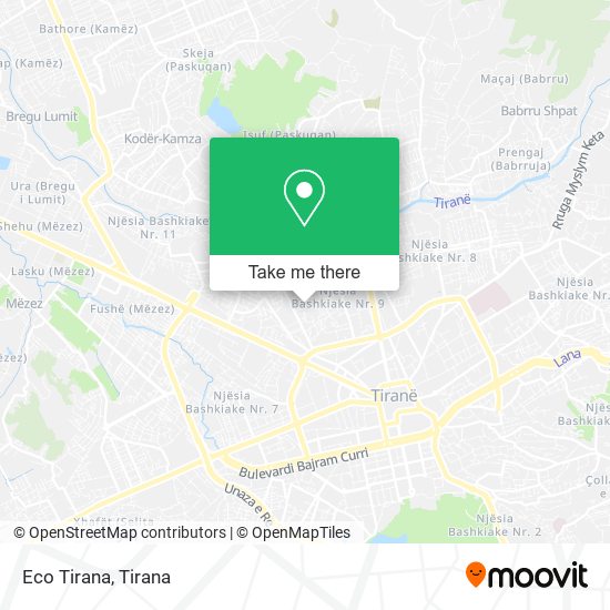 Eco Tirana map