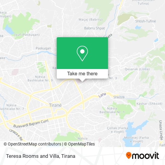 Teresa Rooms and Villa map