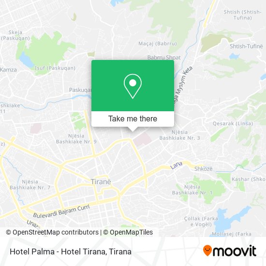 Hotel Palma - Hotel Tirana map