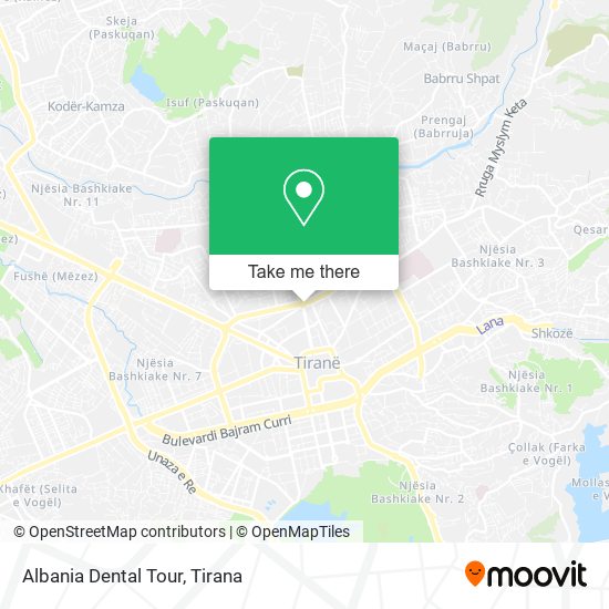 Albania Dental Tour map
