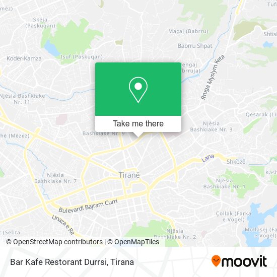 Bar Kafe Restorant Durrsi χάρτης