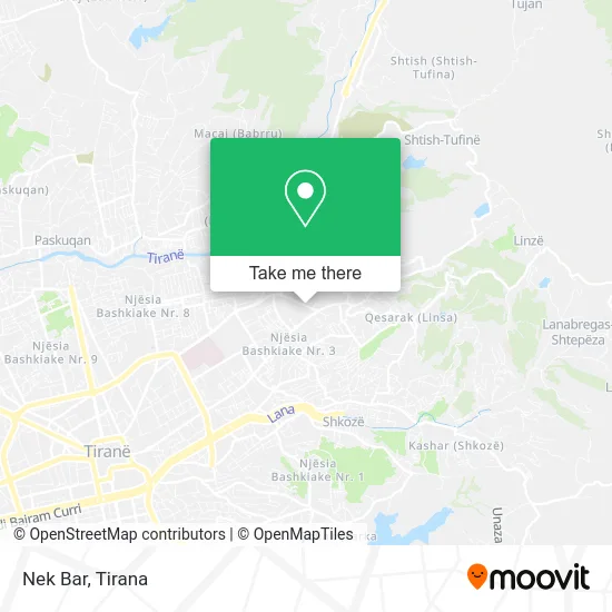 Nek Bar χάρτης