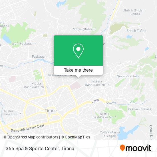 365 Spa & Sports Center map