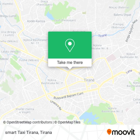 smart Taxi Tirana map