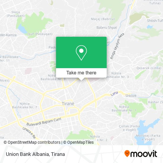 Union Bank Albania map