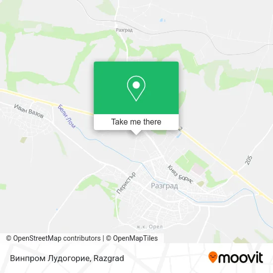 Карта Винпром Лудогорие