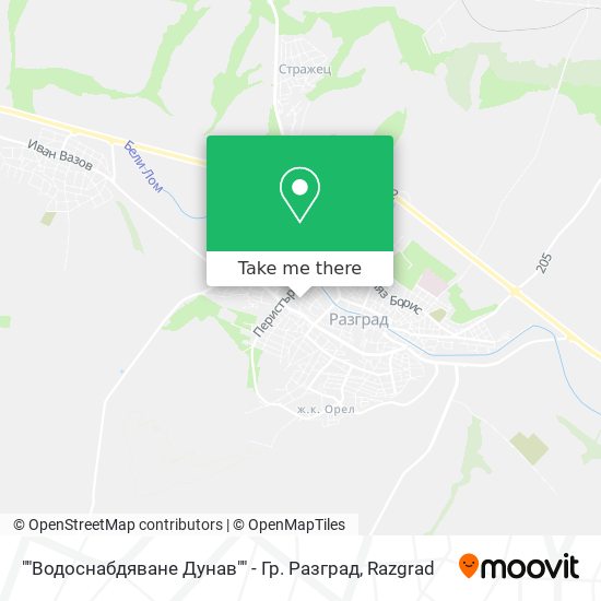 ""Водоснабдяване Дунав"" - Гр. Разград map