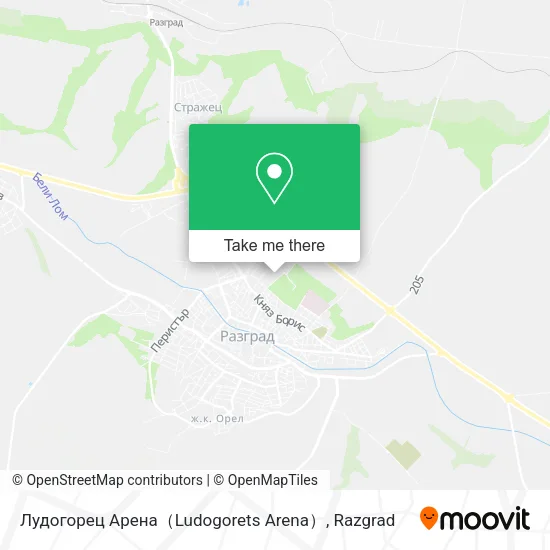 Карта Лудогорец Арена（Ludogorets Arena）