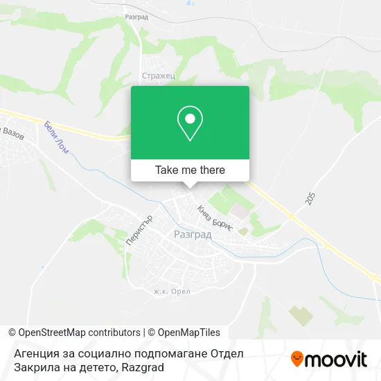 Карта Агенция за социално подпомагане Отдел Закрила на детето