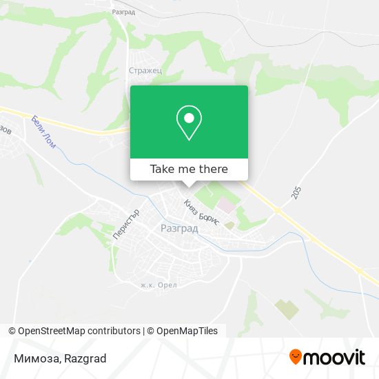 Мимоза map