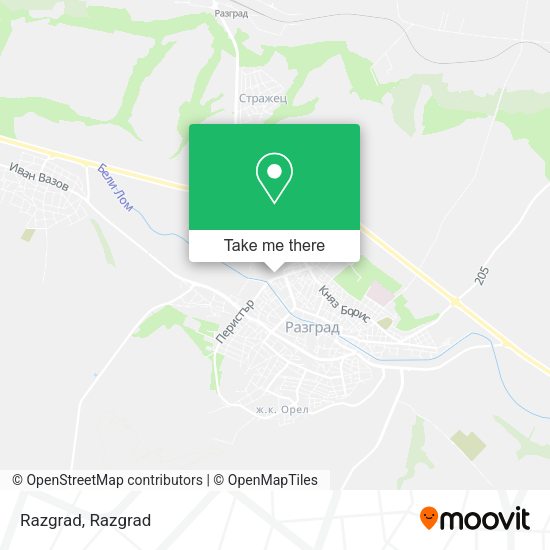 Карта Razgrad
