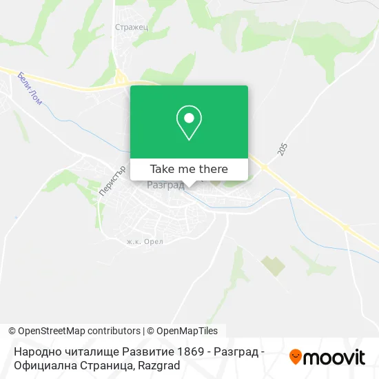Карта Народно читалище Развитие 1869 - Разград - Официална Страница