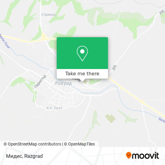 Мидис map