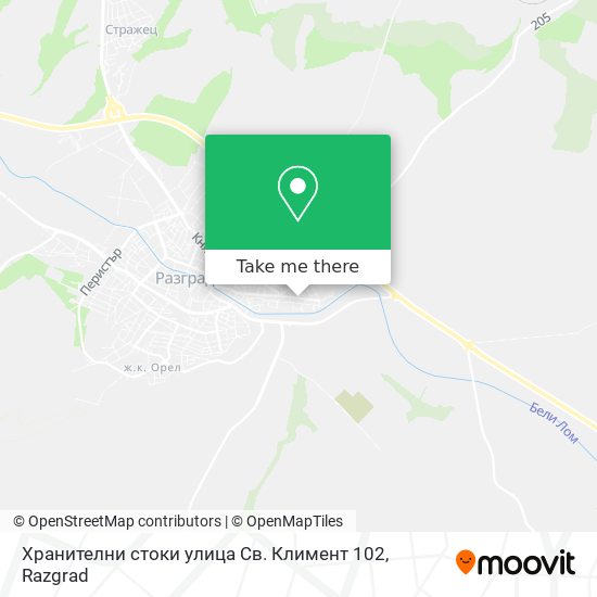 Карта Хранителни стоки улица Св. Климент 102