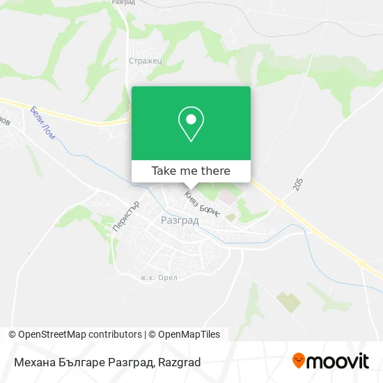 Карта Механа Българе Разград