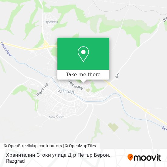 Карта Хранителни Стоки улица Д-р Петър Берон