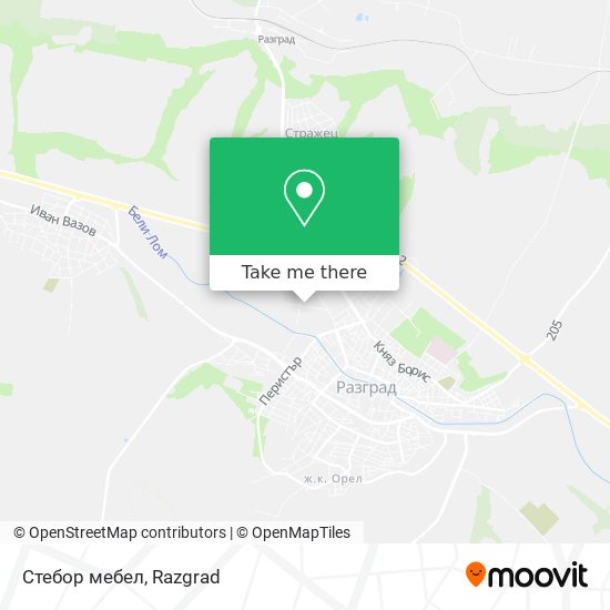 Стебор мебел map