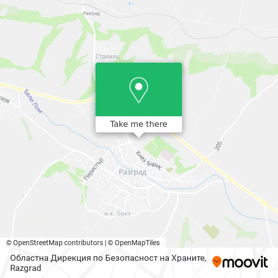 Карта Областна Дирекция по Безопасност на Храните